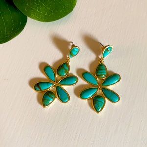 Karen Kane turquoise statement earrings